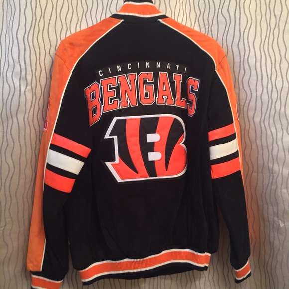 Mens Cincinnati Faux Suede Bomber Jacket Size: M - Picture 2 of 6